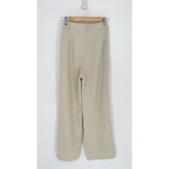 4th Reckless Archer Asymmetric Trousers High Waisted Beige Women's S NEW - Picture 5 of 8
